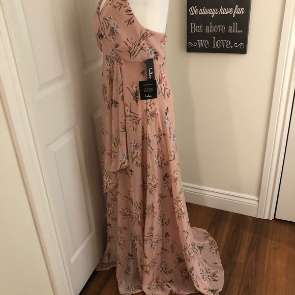 Lulus blush pink floral dress - Picture 5 of 10